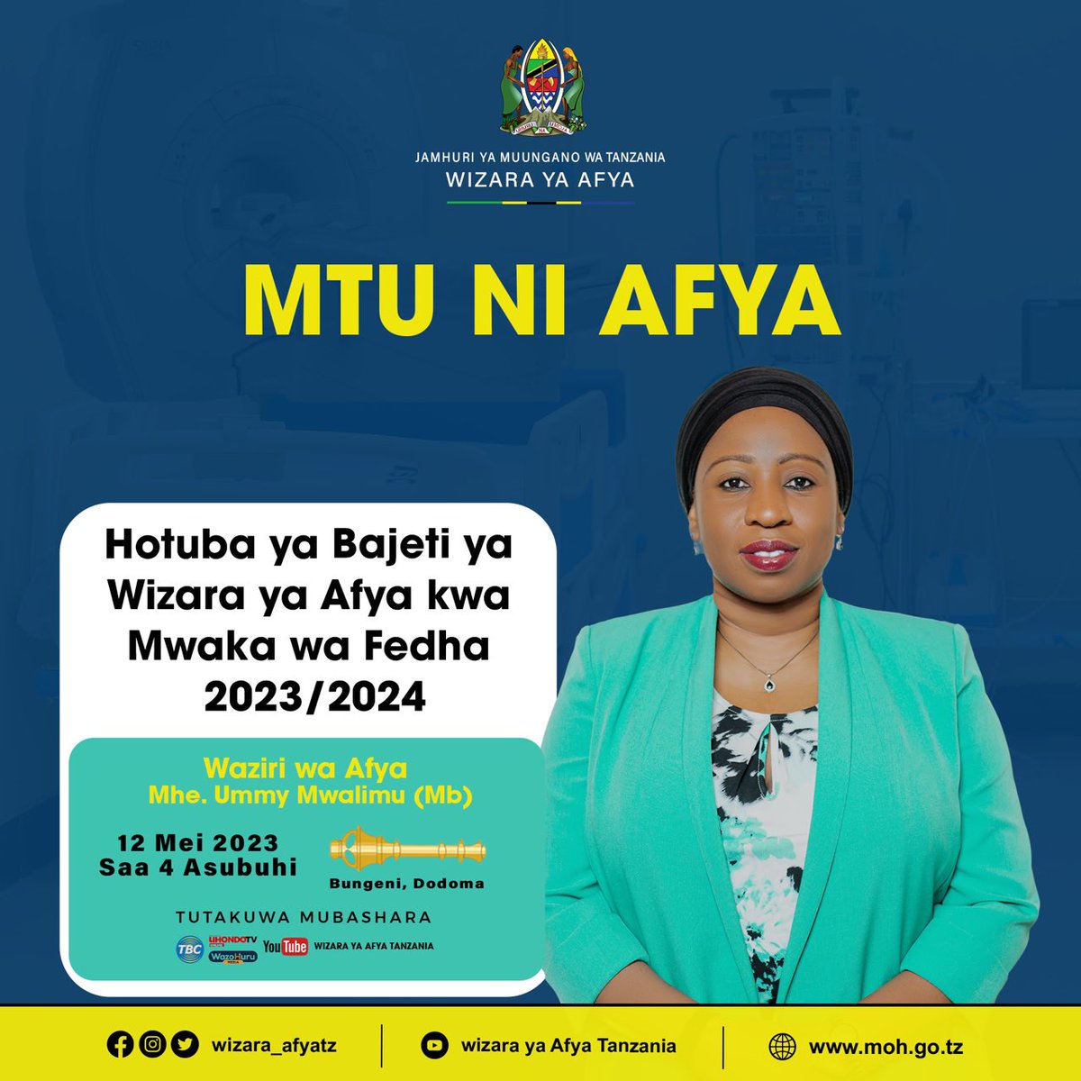 Kila la kheri @ummymwalimu #MtuNiAfya

@wizara_afyatz