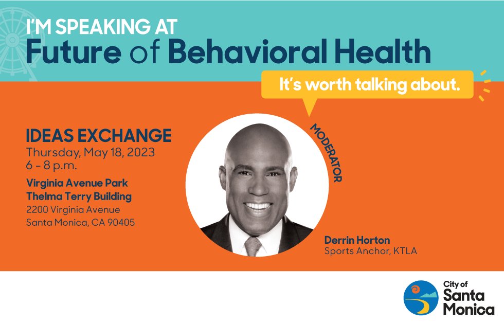 DerrinHorton's tweet photo. Looking forward to being part of the solution next week! #Mentalhealthawarenessmonth #behavioralhealth #JoinUs #FreeEvent https://t.co/xPvd52ylJz