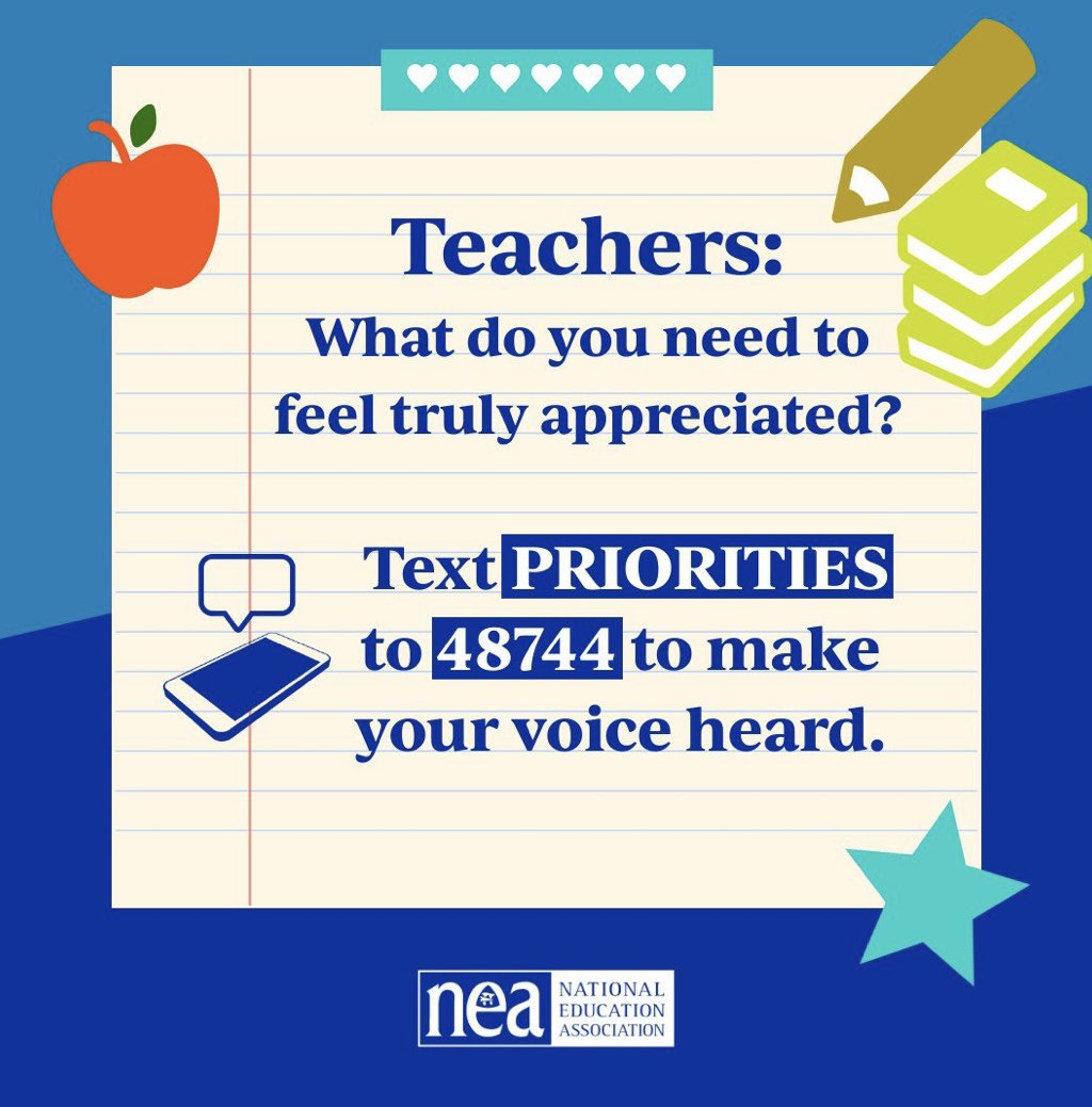 Happy #TeacherAppreciationWeek! One <a href="/myAEA/">Alabama Education Association</a> member who comments UNDER THIS TWEET with their answer will be randomly selected to win a #myAEA gift. Use hashtags #myAEA and #WhatTeachersNeed.