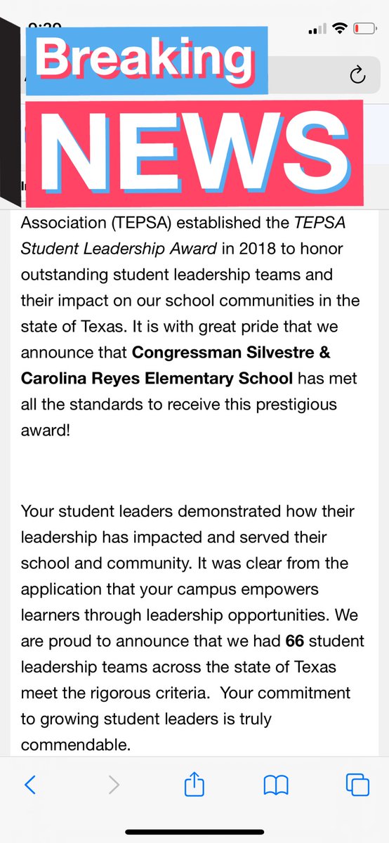 RedhawksStuCo's tweet photo. YAYYYYYYYY Reyes Stuco!!! We have received the TEPSA Student Leadership Award!!! 👏👏👏 So proud of all their hard work this year contributing to their community! @PedroGalaviz9 @CanutilloISD @arletti03T @MsChristy54 @dykerney @ReyesElementary @gusrevel https://t.co/jSmljagmGK