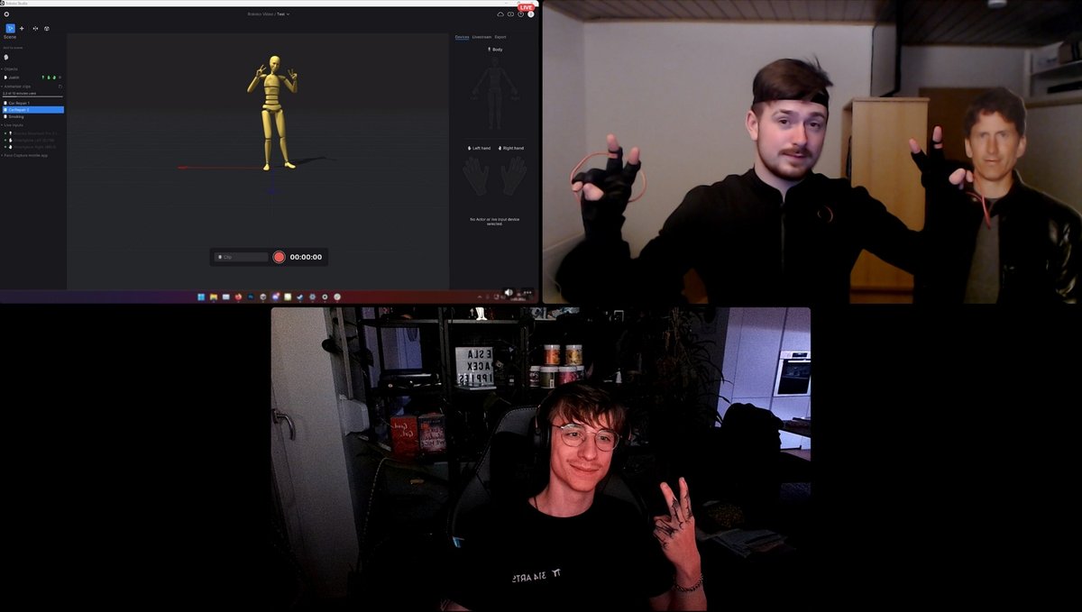 ProjektZgame's tweet image. Hey Survivors!⛺️
Let's try out some mocap.👀 Thank's to @jankschmid for taking that beautiful picture. @cottbus99 is looking gorgeous in that suit.🥹
@hellorokoko #UnityDeveloper #unity3d #gamedevelopment #projektz