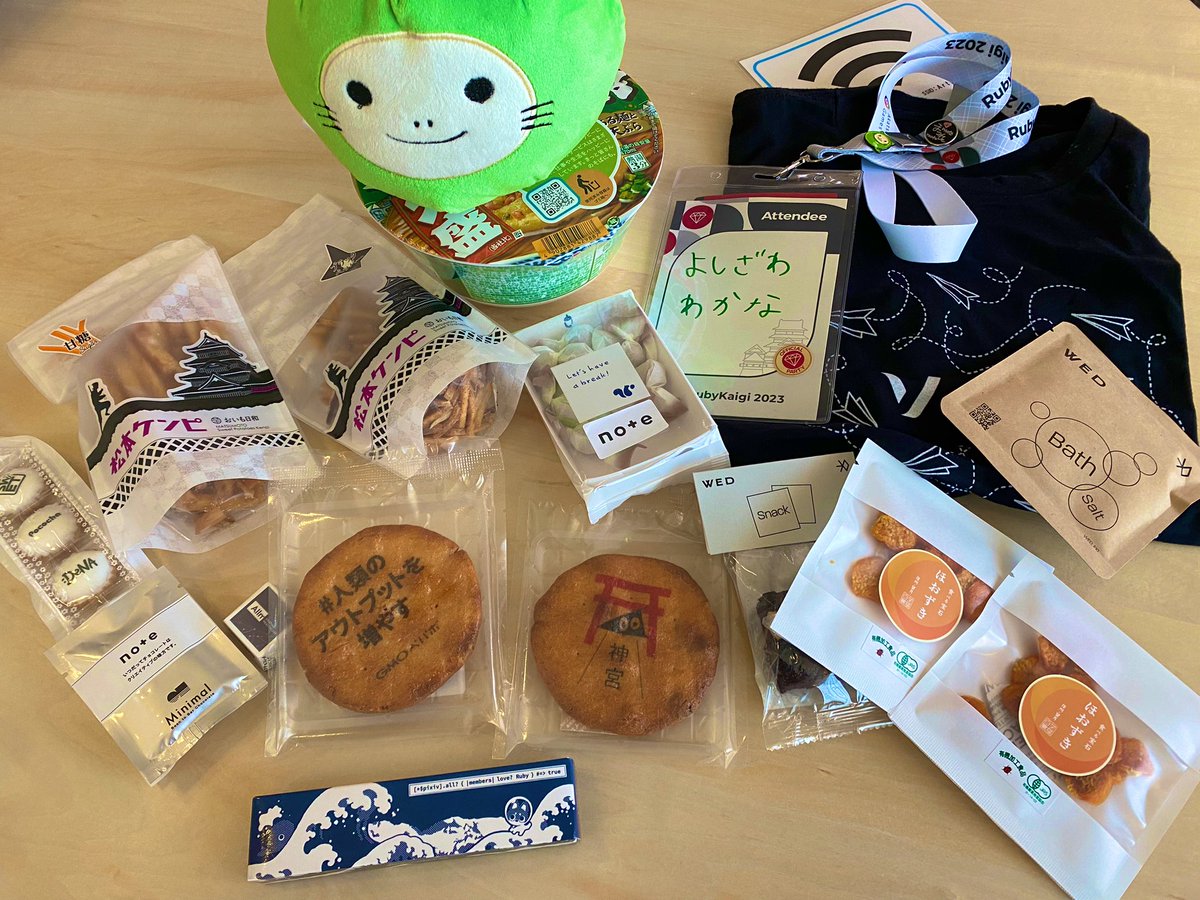 bboobbaa's tweet image. #RubyKaigi2023 午前中にもらったもの🥺
