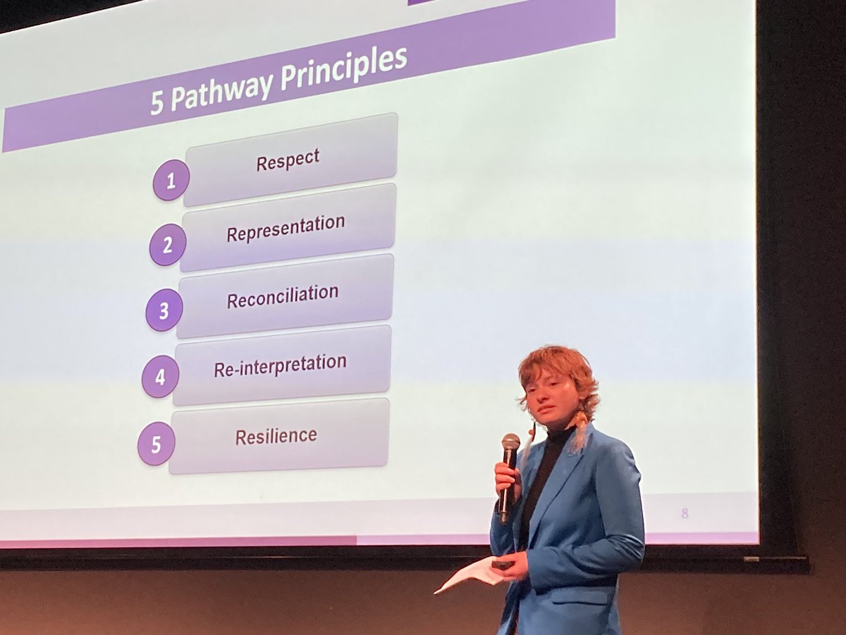 Neane Carter outlines 5 pathway principles towards cultural safety in libraries:
-respect
-representation 
-reconciliation (nothing about us, without us)
-re-interpretation 
-resilience
#PLVconf23