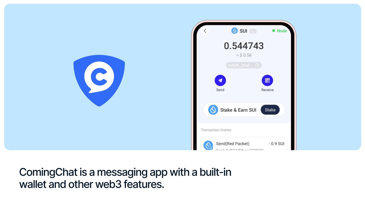 A social app for the web3 era. @ComingChatApp is an all-in-one social portal with features like encrypted chat, mobile staking, Twitter-like on-chain chat, and more.

Curious for more info?
👉sui.directory

#BuildOnSui