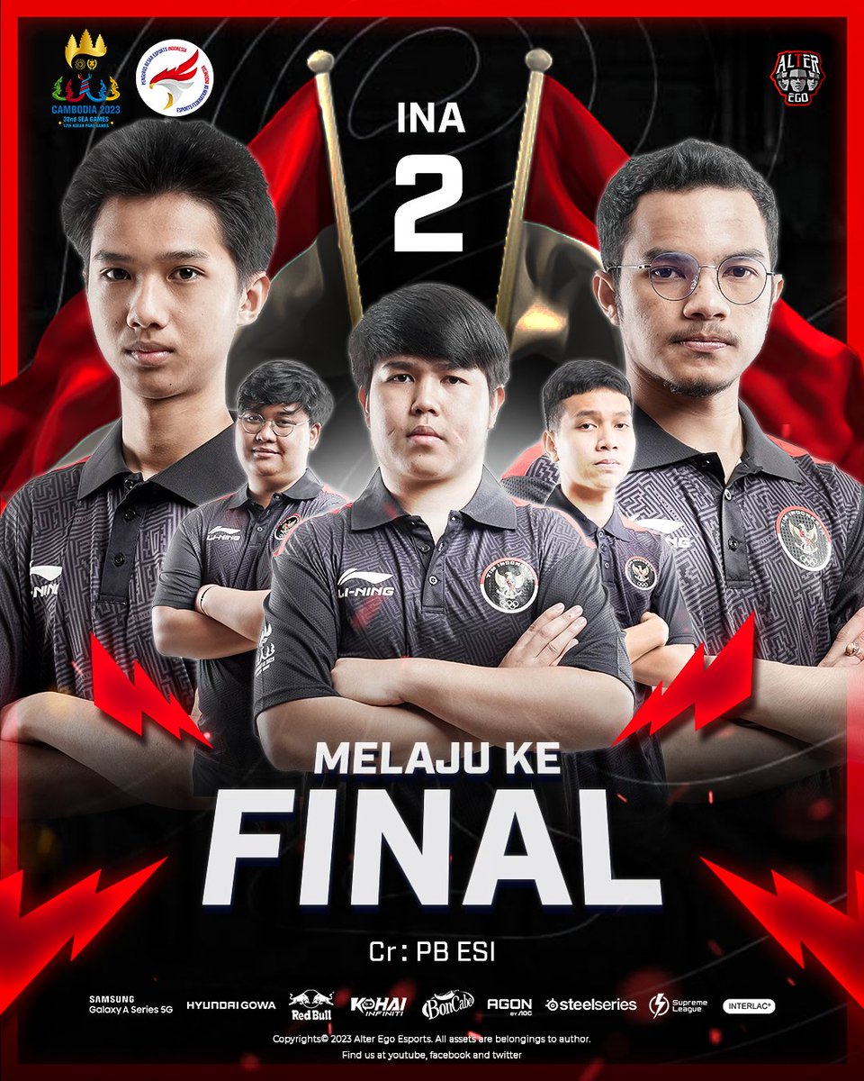 AlterEgo_IDN's tweet photo. Timnas #INA1 dan #INA2 PUBG Mobile berhasil melangkah ke babak Final pada SEA Games 32 Kamboja 2023 cabang PUBG Mobile Squad. Mari dukung mereka dengan penuh semangat untuk meraih prestasi gemilang, kita bangga dengan Timnas PUBG Mobile Indonesia! ππ₯°ππ€©
#SEAGames2023 https://t.co/c1Ctf6jHMB