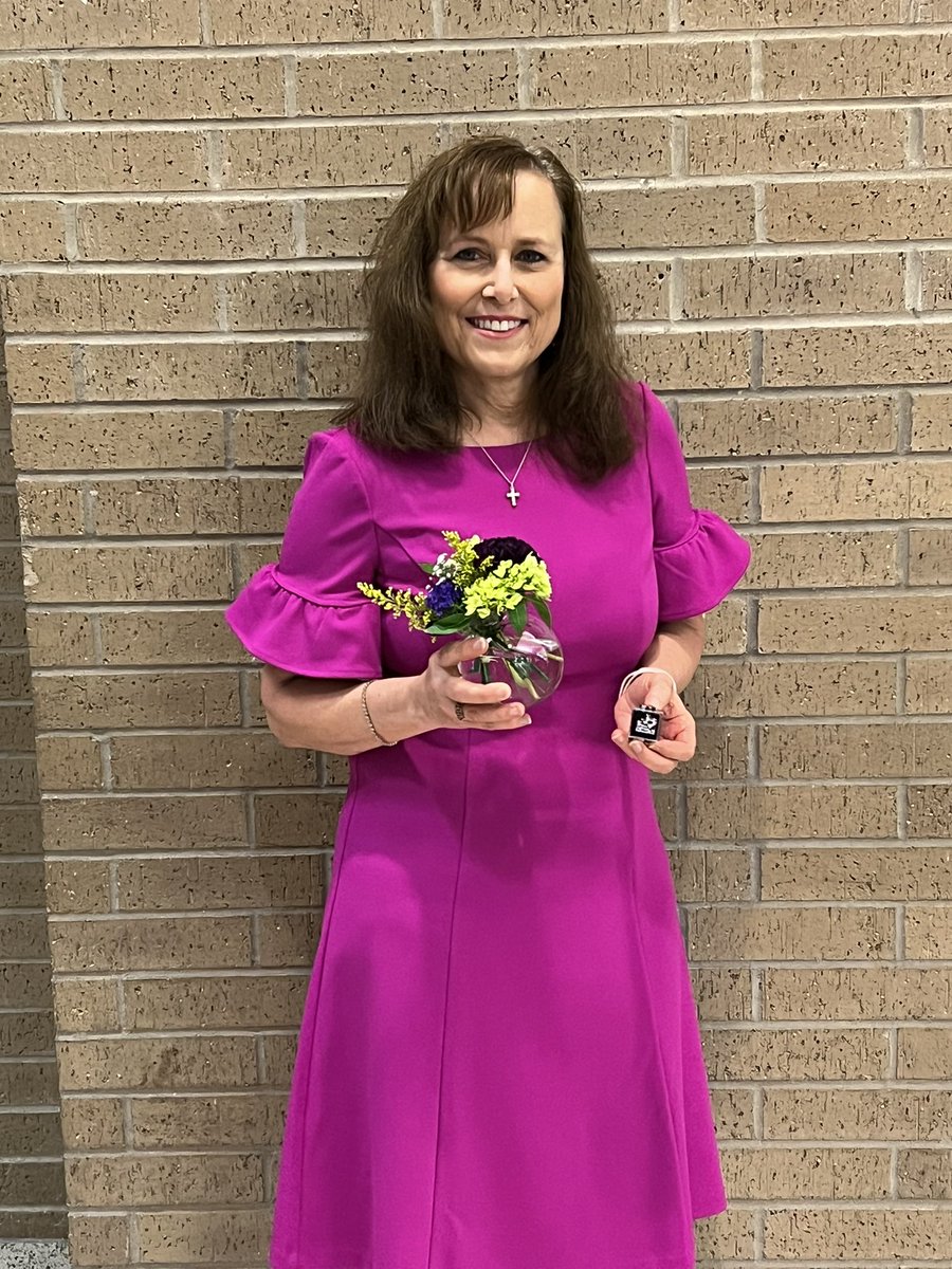 Tonight I received my service pin for 35 years of teaching in Granbury ISD. I’m proud to be a part of such an amazing school district. ❤️🏴‍☠️💜💛#GranburyISD