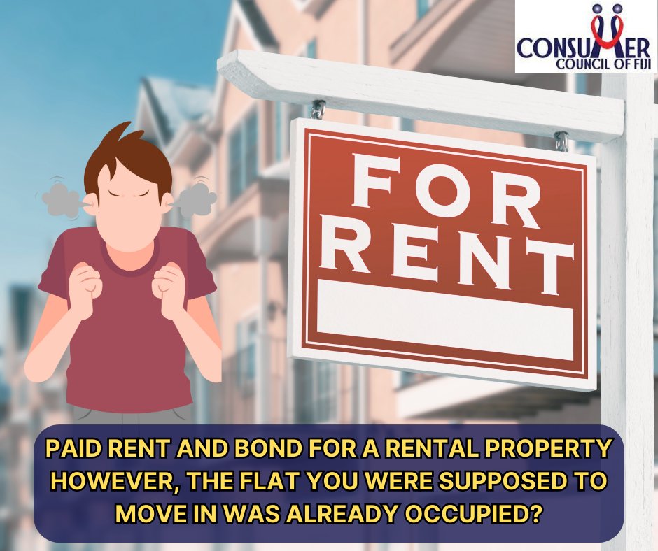 Consumer Council of Fiji on Twitter "Paid rent and bond for a rental