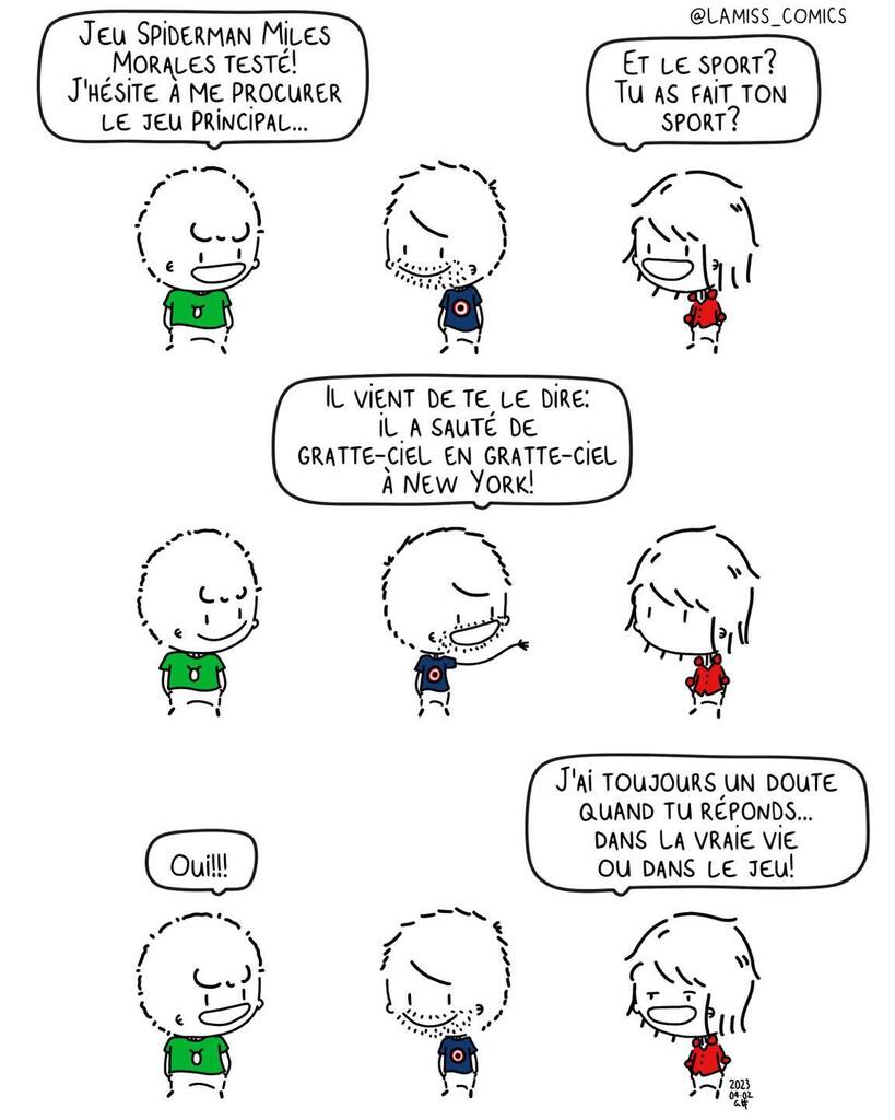 lamiss_comics's tweet photo. #spiderman #videogame #jeuvideo 
#sport #sportif #fitness
#motivation #motivationsport #sportmotivation
#french #english #bilingual
#dessin #ink #inking #inkworld #doodle #art #comics #comicstrip https://t.co/tKXFiHkPTP #ifttt https://t.co/ZShF743ABC