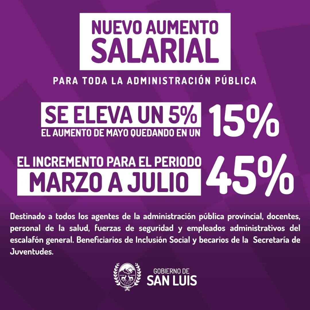 Anuncios del Gobernador Alberto Rodríguez Saa