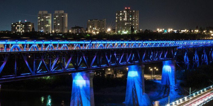 The #HighLevelBridge in #Edmonton #Alberta will be lit in blue for International MPS (Mucopolysaccharidoses) Awareness Day. #WorldMPSAwarenessDay #MPSAwarenessDay #Mucopolysaccharidoses #CanMPSSociety #NBS4MPS #ChaseTheSigns #RareDisease #Yeg #LightTheBridge⤴️