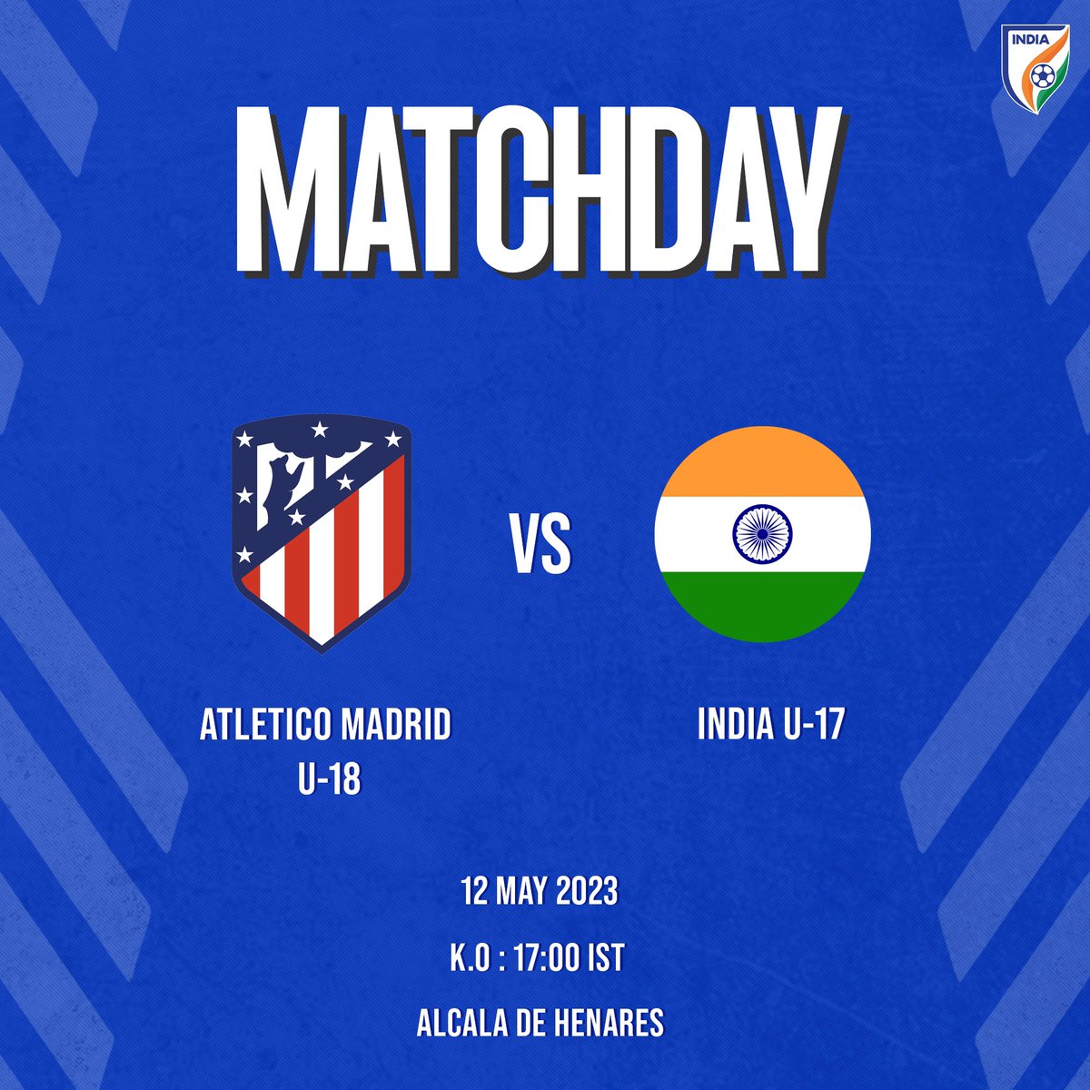 Nikhlop343's tweet photo. big day
MATCHDAY 🚨
India U-17 🇮🇳 will lock horns against @Atleti U-18 in their last training game in Spain today 🙌🏼
#ATLIND ⚔️ #BackTheBlue 💙 #IndianFootball ⚽️ https://t.co/98gG06Xw6w