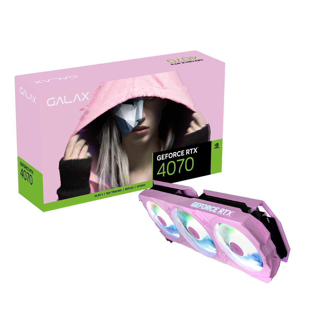 GalaxJapan's tweet photo. GALAX GeForce RTX™ 4070 EX GAMER PINK

化粧箱はこんな感じです

いつものGALAKURO仕様と違いますのでご注意を

母の日には間に合いませんが、日ごろの感謝を込めてお母さんにプレゼントなんていかがでしょうか？

ほんっとに数少ないので、狙ってる人は来週末くらいから再来週にかけて要チェック！ https://t.co/ZgGisVGHA9