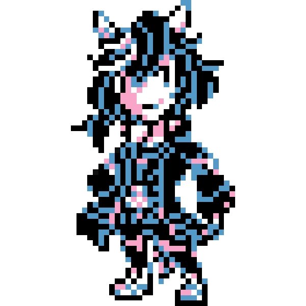 ポケモン「ポケモン金銀風 カツラギエース #ウマ娘 #ドット絵」|カニ部🦀京都ダビガ C-25のイラスト