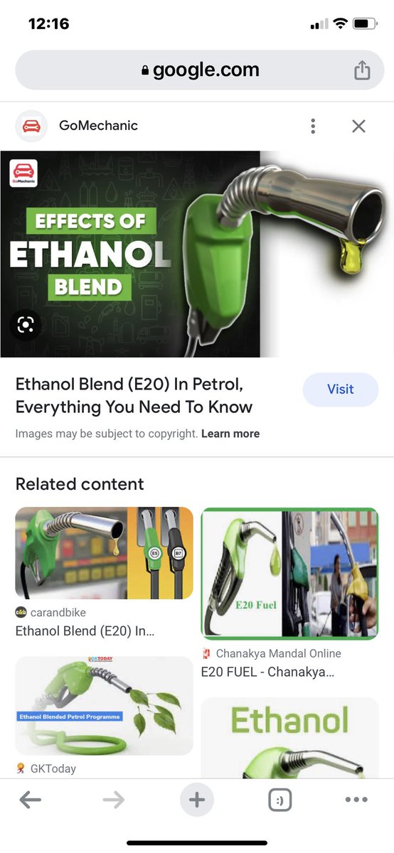 ArunSadanandPai's tweet photo. ##ethanol #blending #20pc #pasupatiacrylon government has brought foreword 20% a ethanol blending with petrol to 2023 https://t.co/cbLdNmb0j5