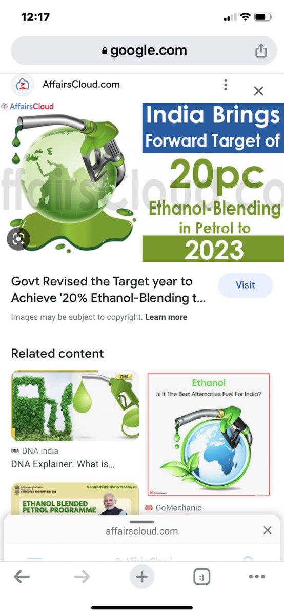 ArunSadanandPai's tweet photo. ##ethanol #blending #20pc #pasupatiacrylon government has brought foreword 20% a ethanol blending with petrol to 2023 https://t.co/cbLdNmb0j5