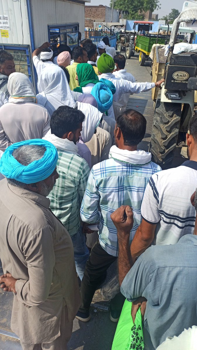 Sarso bechne ke liye kisan behal, Sr Citizen ke liye kya Suvidha h?? Employee counter par nhi h token dene ke liye.... Kisano ki es sarkar me yhi halat rhti h... CM Sahab ka Sirsa Round h esliye Ye dikhava kiya ja rha h unke sirsa ane se phle....