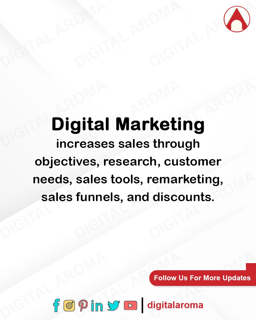 Discover how digital marketing can increase your sales with these 7 key points. bit.ly/3piXURc

Contact: +91 - 770 290 3030

#digitalmarketing #onlinemarketing #socialmedia #salesgrowth #marketingstrategy #digitalstrategy #businesstips #digitaltransformation