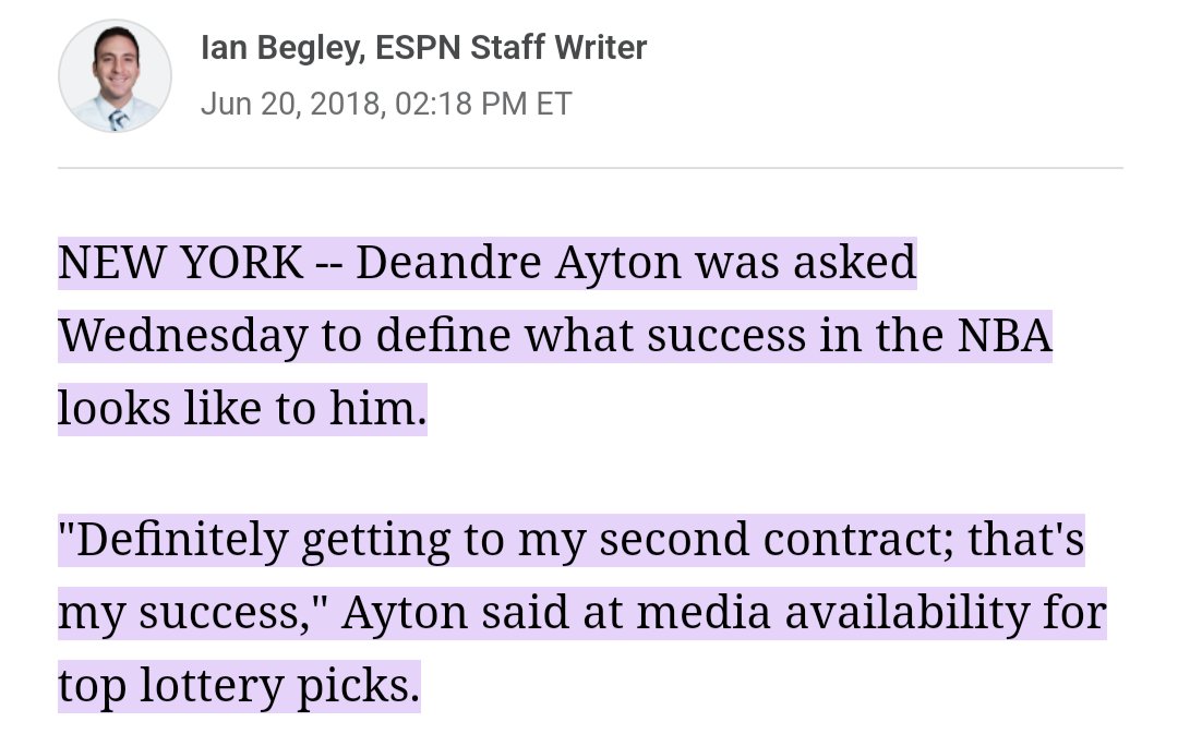 Deandre Ayton is the only NBA player to accomplish exactly what he set out to do and absolutely nothing more
