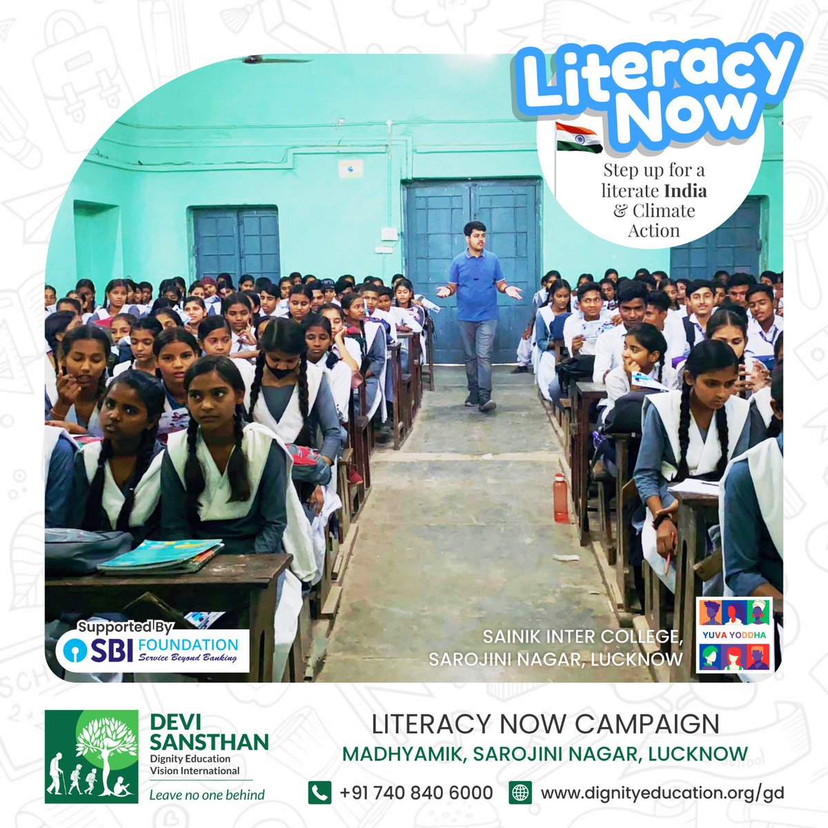DEVI_Sansthan's tweet photo. Having initiated our sessions at campuses of City Montessori School and City International School, we are working towards eradicating illiteracy by engaging the potent youth of Madhyamik government schools in our Literacy Now Campaign.
#LiteracyNowCampaign #DEVISansthan https://t.co/awzQoebYhQ