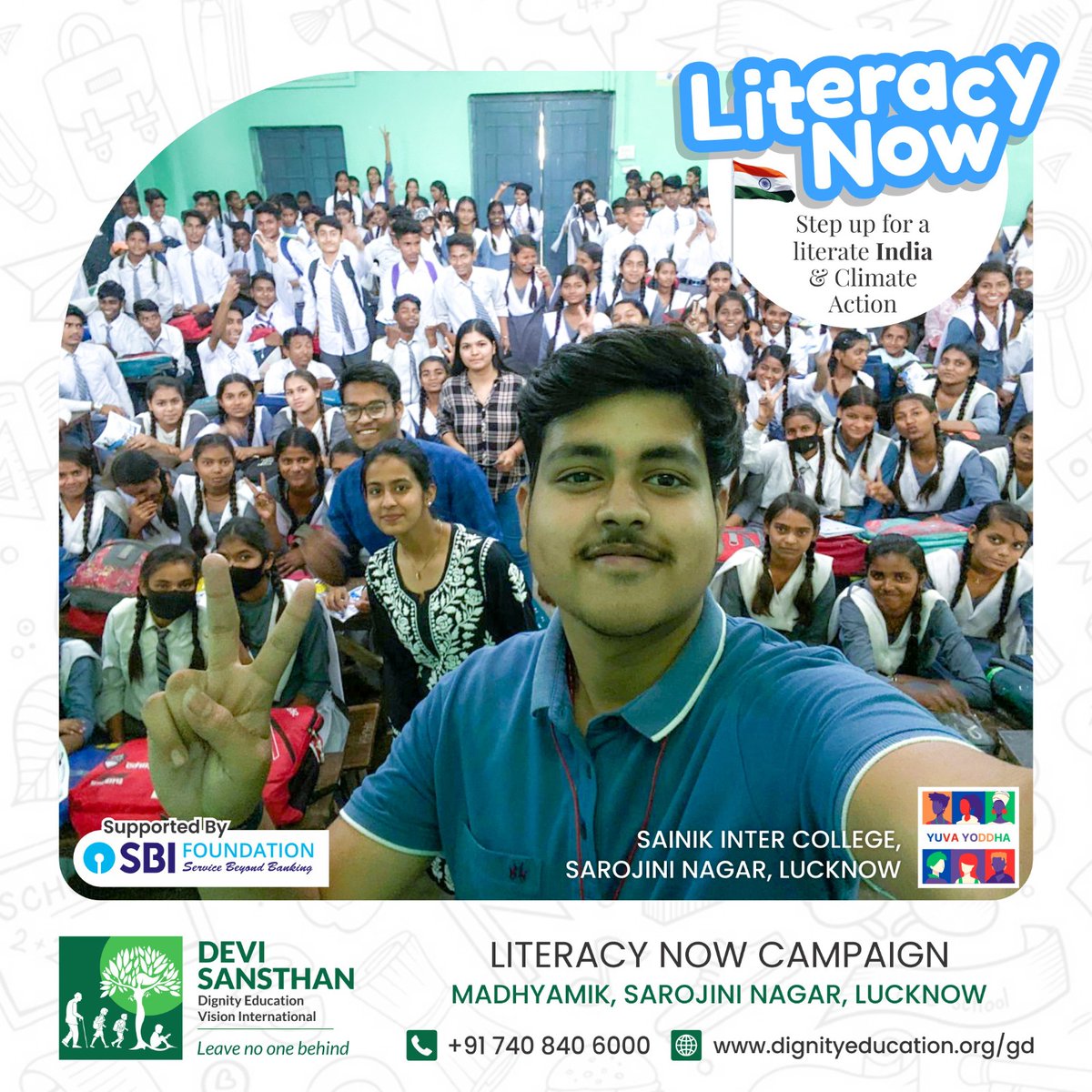 DEVI_Sansthan's tweet photo. Having initiated our sessions at campuses of City Montessori School and City International School, we are working towards eradicating illiteracy by engaging the potent youth of Madhyamik government schools in our Literacy Now Campaign.
#LiteracyNowCampaign #DEVISansthan https://t.co/awzQoebYhQ