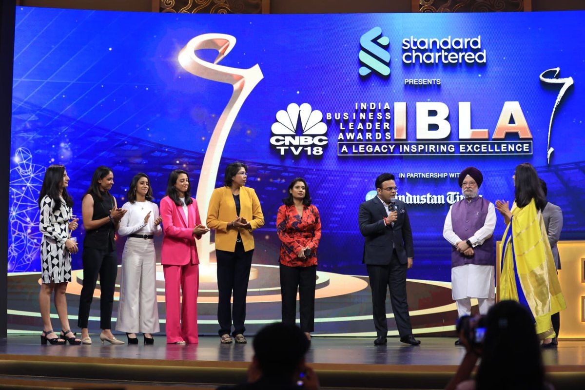 BCCI's tweet photo. Congratulations to BCCI Honorary Secretary @JayShah for being honoured with the prestigious Gamechanger Award at CNBCTV18 IBLA awards! The award is a recognition of BCCI’s leadership and unwavering commitment that has propelled Indian Cricket to unprecedented heights. https://t.co/HKnDPqmOQo