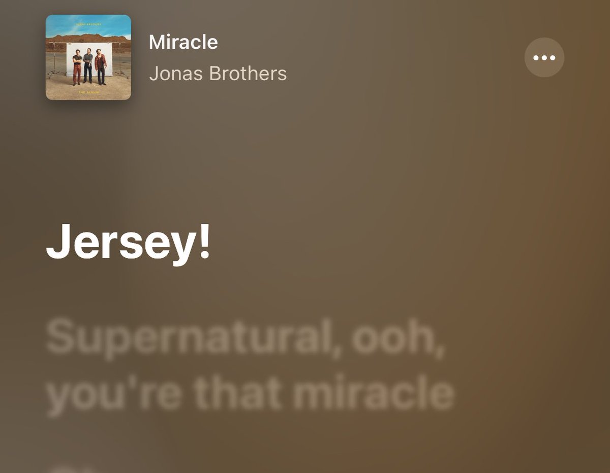It’s the fact that Jersey is the first word uttered on the album for me.