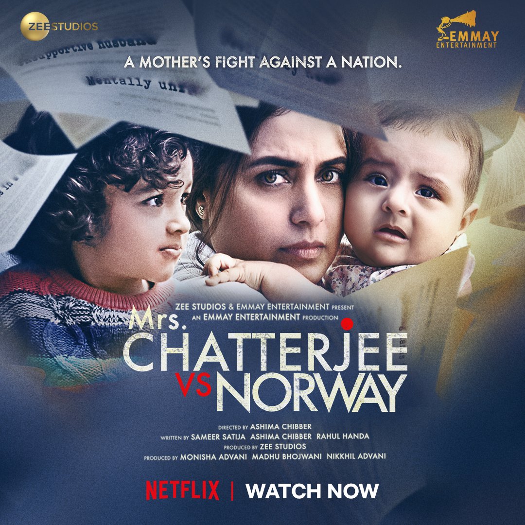 It's Official Now...
#MrsChatterjeeVsNorway Now Streaming On #Netflix

Directed by #AshimaChibber, ft. #RaniMukerji #AnirbanBhattacharya  #JimSarbh #NeenaGupta #BarunChanda,

 #MrsChatterjeeVsNorwayOnNetflix
#FilmyKhabariya