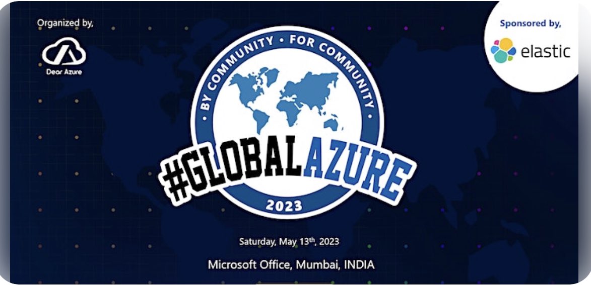 Tomorrow is 🌟 #globalazure Mumbai, INDIA 2023! 🌟 This year too we all will meet at Microsoft Office, #Mumbai. We will bring you a full day of #Azure and #AI sessions in association with @elastic & @Microsoft @GlobalAzure #dearazure