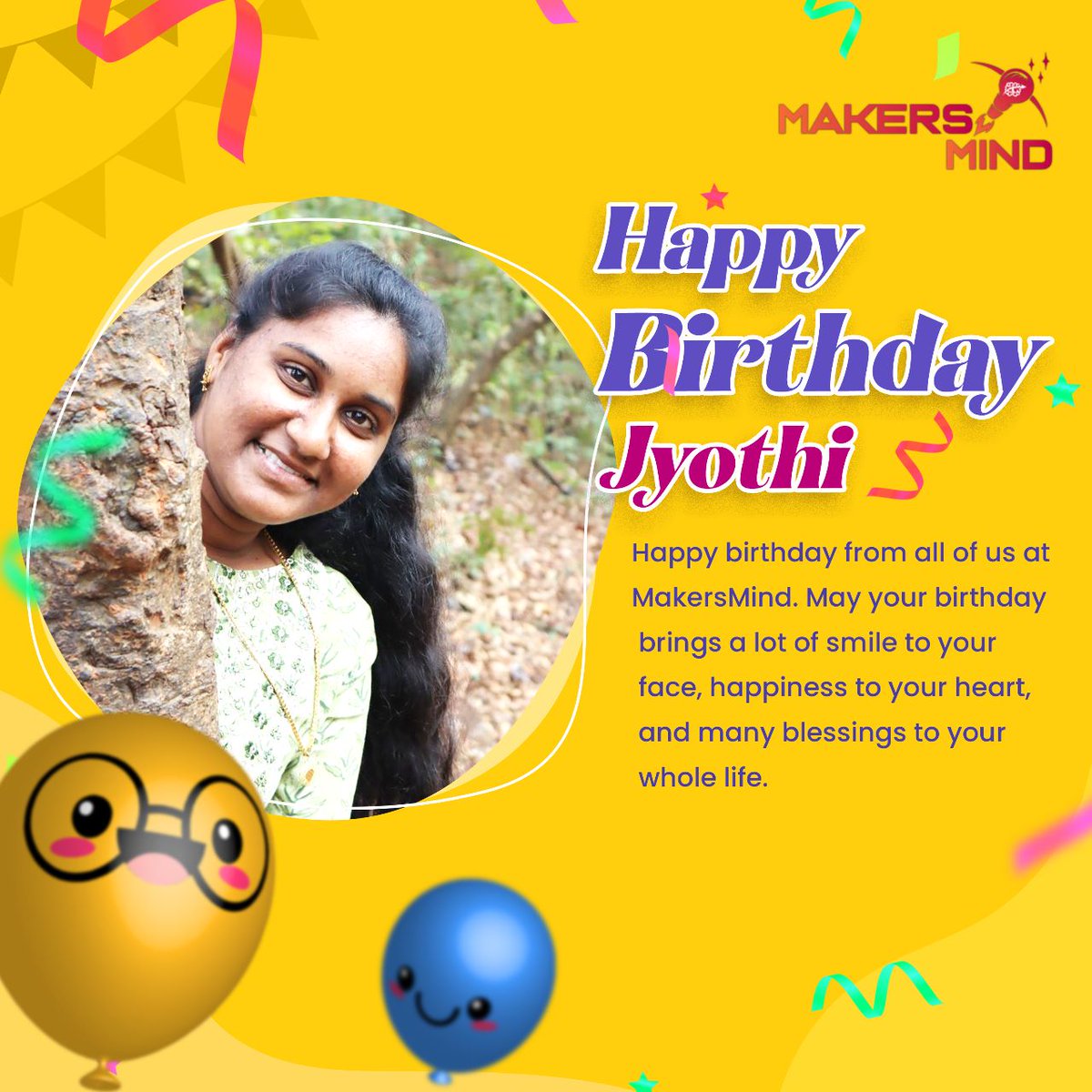 makersminds1's tweet photo. Happy birthday Jyothi from all of us at MakersMind. May your birthday brings a lot of smile to your face, happiness to your heart, and many blessings to your whole life.
.
#happybirthday #birthdaywishes #birthday #wishes #cake #chocolates #bestwebdevelopmentcompany #makersmind https://t.co/TRIqJ0Zm2i