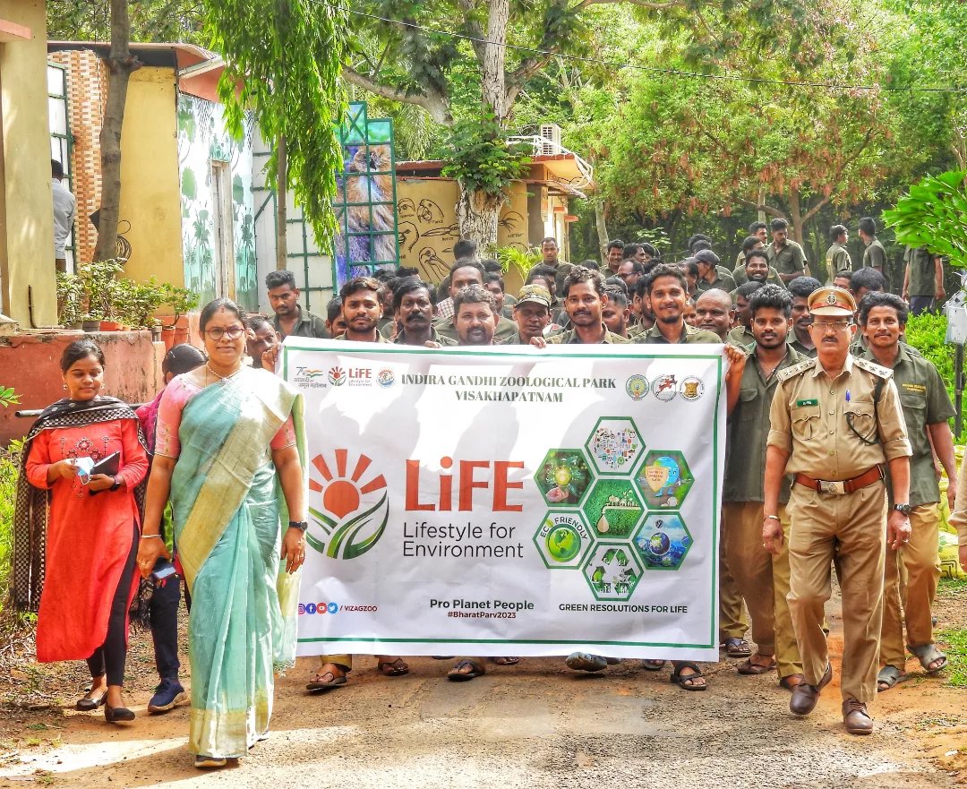 vizagzoo_igzp's tweet image. As part of the esteemed LIFE Mission! 

The Zoo staff members, pledged to adopt LiFE movement in their day -today- life.
Let's everyone pledge to make any possible changes in our daily lifestyle to protect the environment.

#proplanet #proplanetpeople

@CZA_Delhi @moefcc