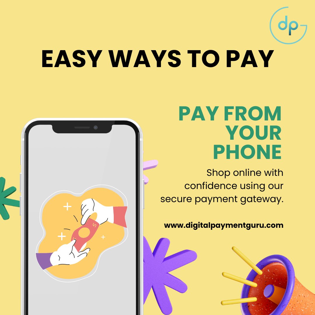 digitalpayguru's tweet photo. PAY FROM YOUR PHONE!
Shop online with confidence using our secure payment gateway.
To know more visit our website π https://t.co/ZttCgCmYPy
Or call us at π+91 9152049912
#payfromhome #onlinepayment #shoponline #paymentgateway #securepaymentgateway https://t.co/ickSVvqwyK