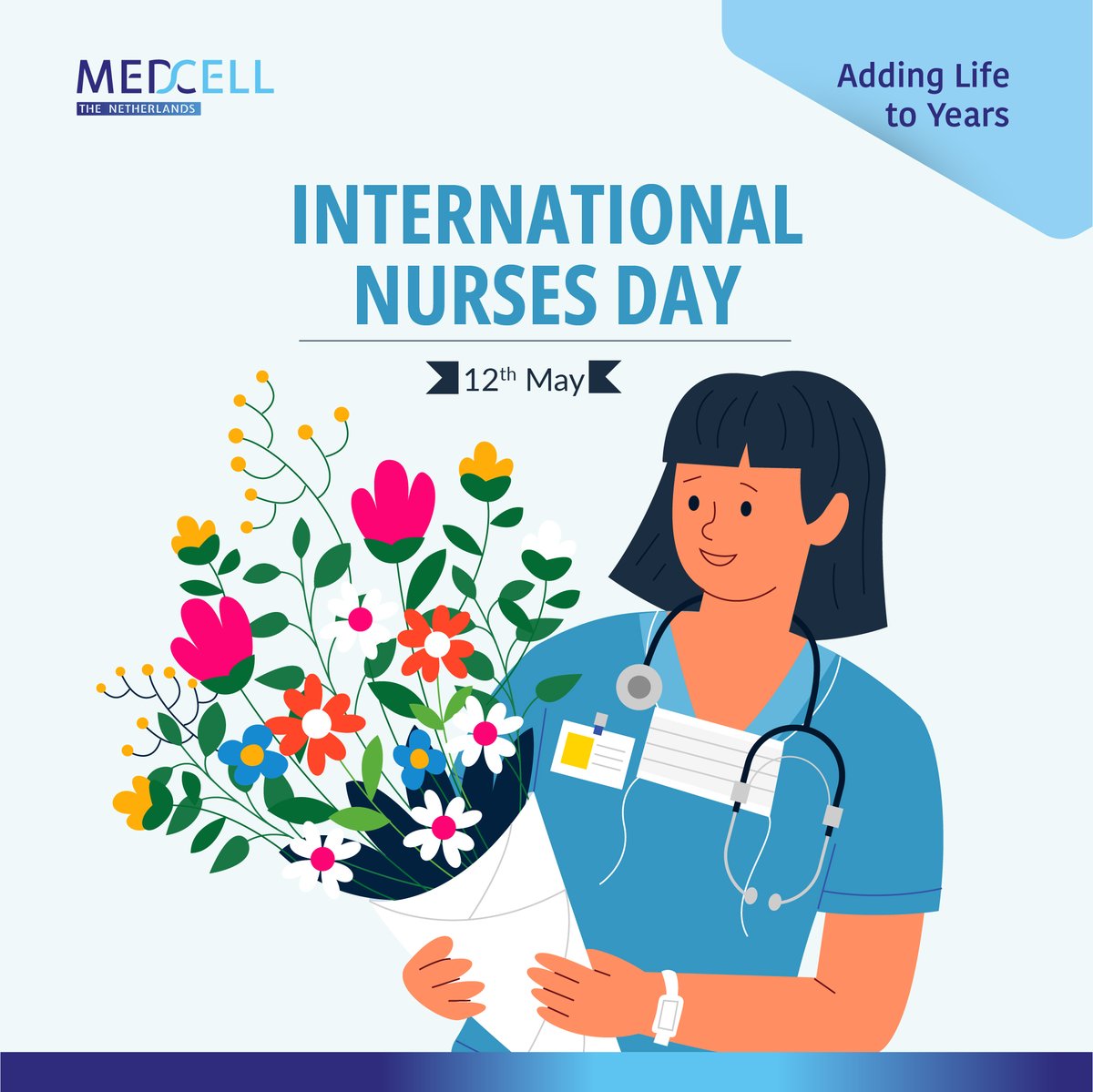 Happy #InternationalNursesDay! ❤️ Thank you for your tireless efforts in providing exceptional care & making a difference in countless lives. 🙌🏥💙#NurseAppreciation #HealthcareHeroes #NursingCommunity #pharma #gynaecology #orthopedics #ivf #medcellpharma #addinglifetoyears