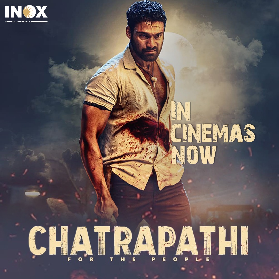INOXMovies's tweet image. ⚔️ Brace yourself for the power-packed Chatrapathi, now playing at INOX Cinemas! Don't miss this gripping tale on the big screen. 
Book your tickets now! 🎬✨ 
@BSaiSreenivas @Nushrratt @PenMovies 
#Chatrapathi #INOX #LiveTheMovie #ActionFilm