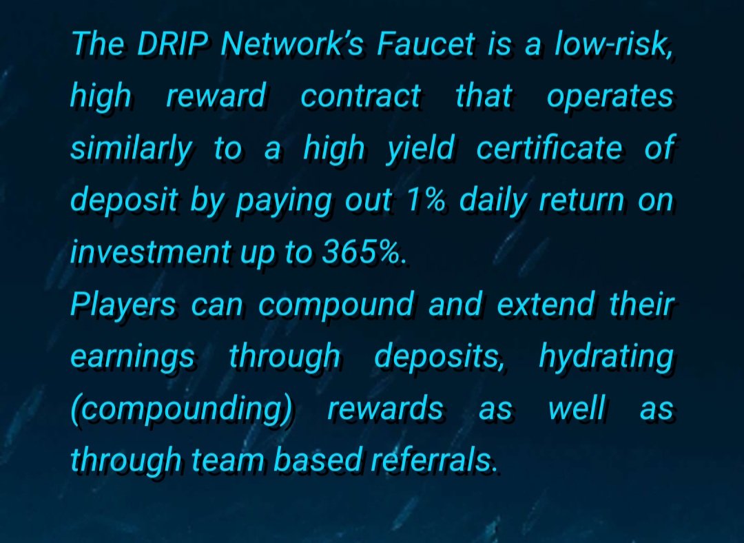 Have you heard  #dripnetwork that you can get 1% daily from your initial deposits when you stake. #piggyplinko game is right in the corner. Join us..
drip.community/faucet?buddy=0…

<a href="/Yourpop8/">YourPOP</a>
<a href="/austinahilton/">Austin Hilton</a>
<a href="/TomBrady/">Tom Brady</a> 
<a href="/BartertownC/">BarterTown Conglomerate💧Defi Warlord</a> 
@Lady_Maia528