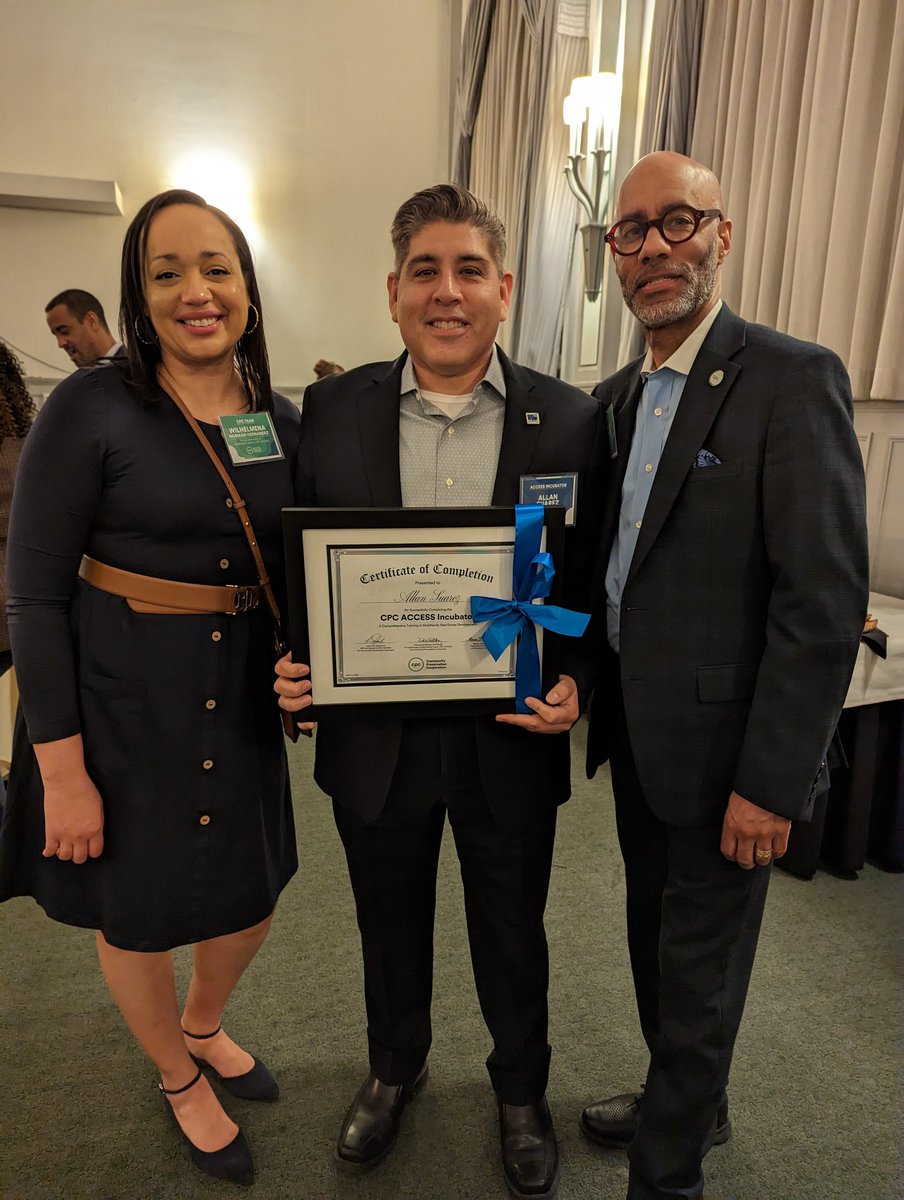 allansuarez's tweet image. Congratulations graduates of 3rd @communityp ACCESS Incubator cohort. Thank you CPC ACCESS leadership team Lawrence G. Hammond, Wilhelmena Norman-Hernandez, &amp;amp; Marcus Brooks.  Looking forward to seeing everyone's individual projects come to fruition in communities across NY State.