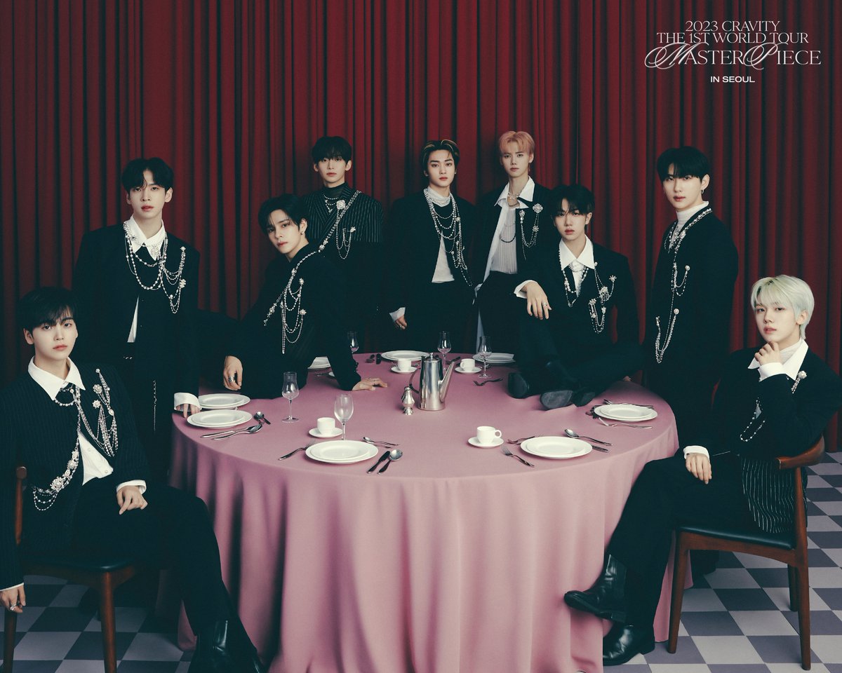 [📢]
2023 CRAVITY THE 1ST WORLD TOUR 'MASTERPIECE'
⠀
CONCEPT PHOTO
⠀
🧩공연 일시
- 2023. 05. 13 (토) 6PM (KST)
- 2023. 05. 14 (일) 5PM (KST)
⠀
🧩공연 장소
- 올림픽공원 올림픽홀
⠀
#CRAVITY #크래비티
#MASTER_PIECE