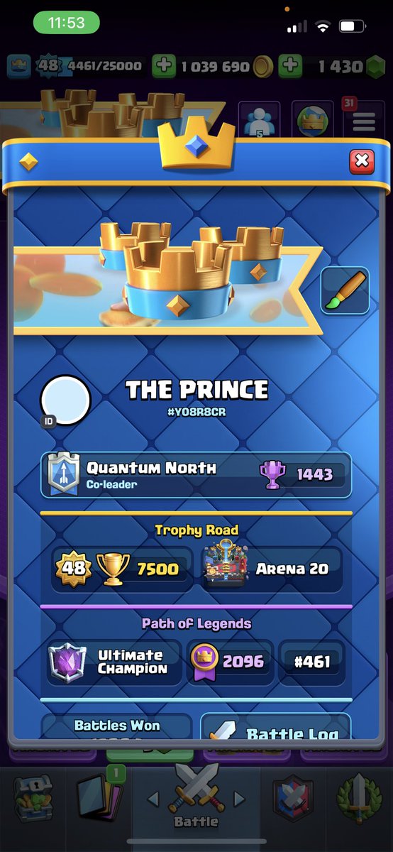 ThePrince_CR's tweet photo. Not bad considering I haven’t played in months https://t.co/RuS6Hy5C5V