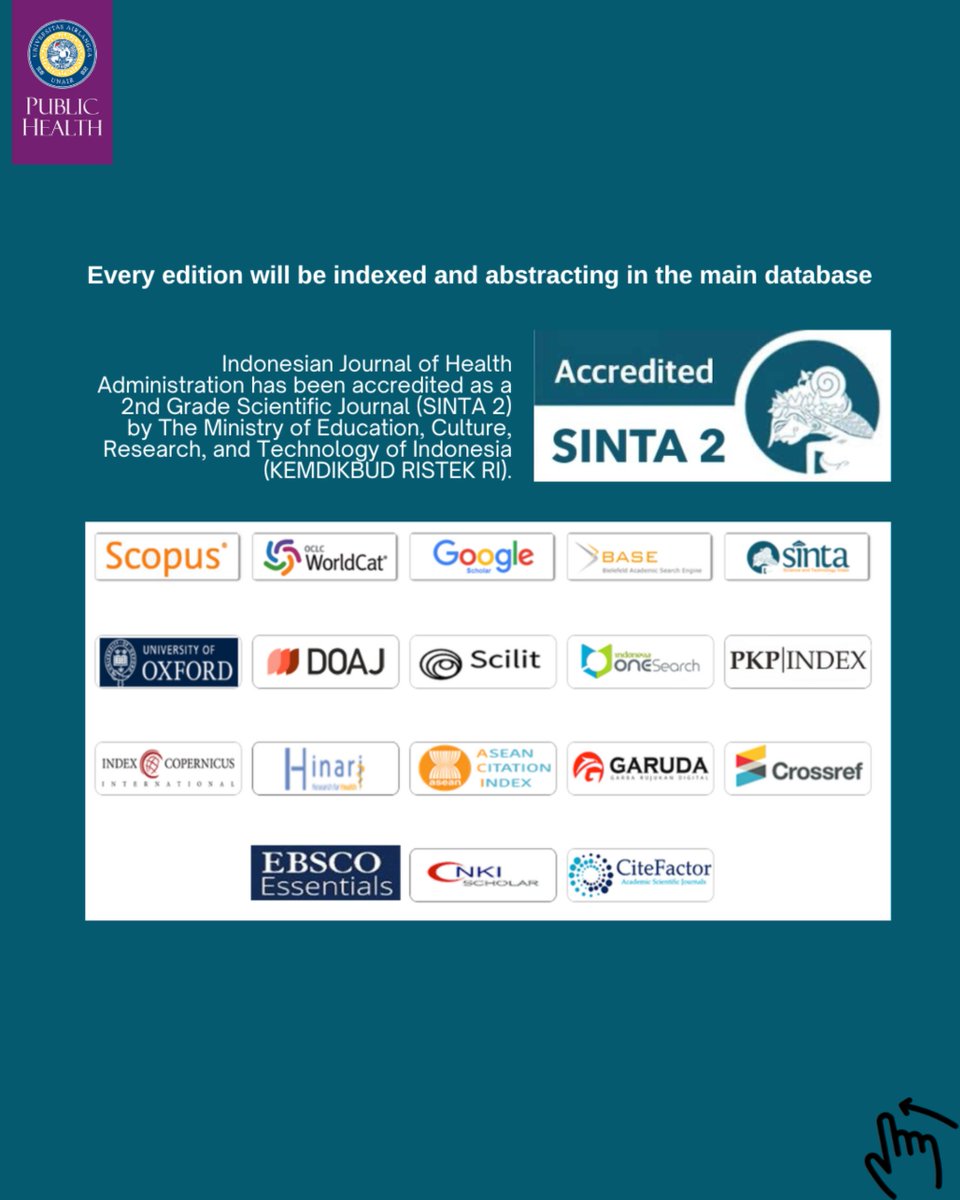 IJHAconnect's tweet image. Ingin tahu artikel lengkapnya ? klik link tautan doi.org/10.20473/jaki.… scan kode QR
IJHA
Cultivate.Collaborate.Connect
#linac #economicevaluation#CaMammae