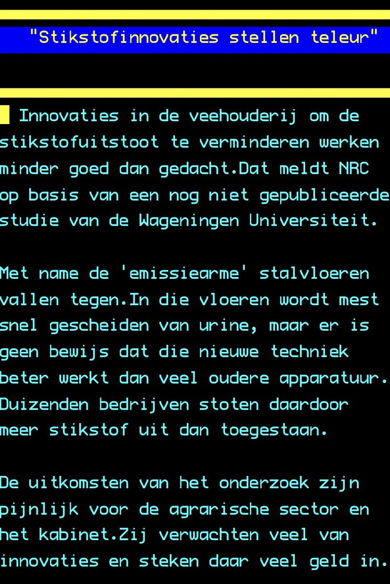 Wanneer uitkomsten van ‘nog niet gepubliceerde studies wetenschappelijke studies’ eeder in het NRC staan dan in een wetenschapelijk tijdschrift dan mag je ervan uitgaan dat niet wetenschappelijke maar politieke motieven leidend zijn.