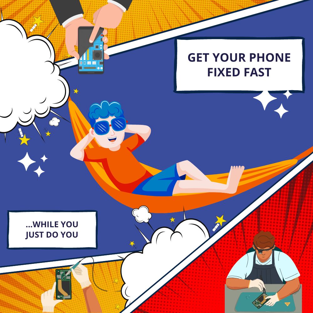 KixupRepairs's tweet image. Don’t waste your time waiting in line for phone repairs, let Kixup Repairs do it for you while you go and enjoy life with friends! 👫🎉  #KixupRepairs #QuickRepairs