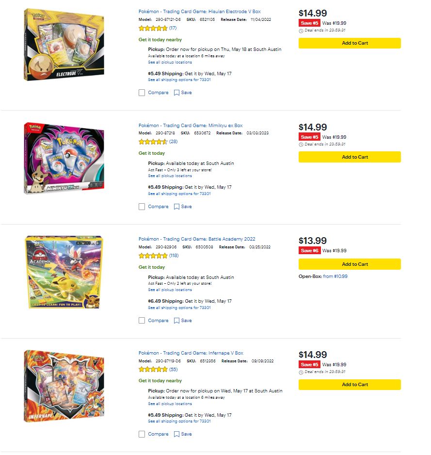 Cheap Ass Gamer on Twitter "Pokemon Trading Card Game sale via Best