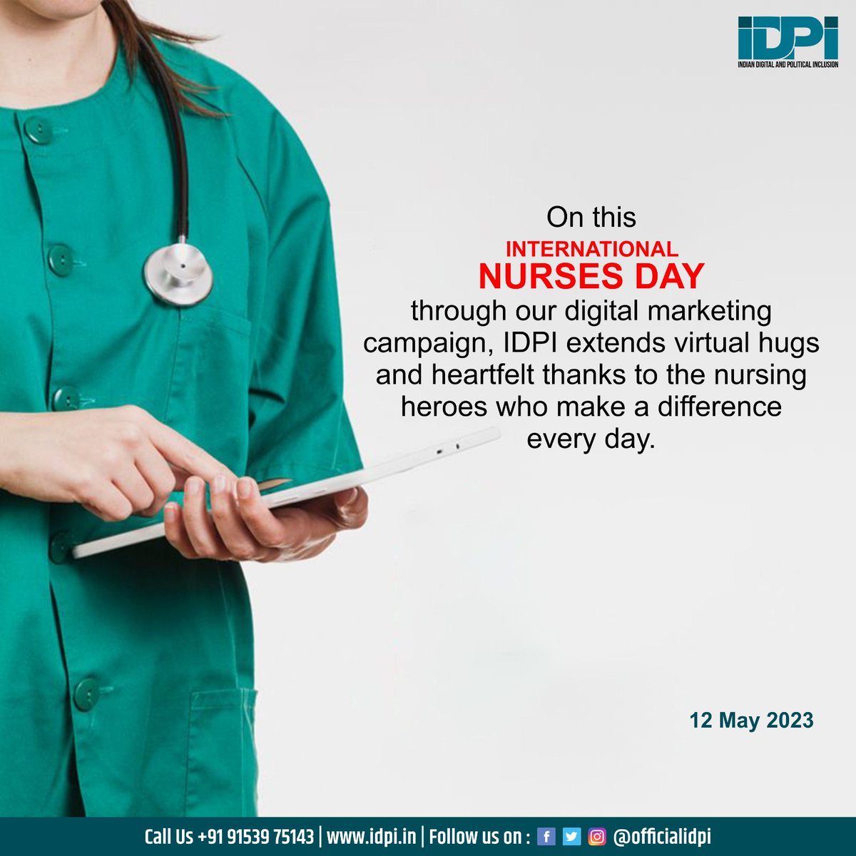 officialidpi's tweet photo. Celebrating the tireless dedication and invaluable contributions of nurses around the world. Thank you for your selfless service and commitment to caring for others.
#HappyInternationalNursesDay!
#IDPI #IndianDigitalandPoliticalInclusion https://t.co/AyloS9jKjW