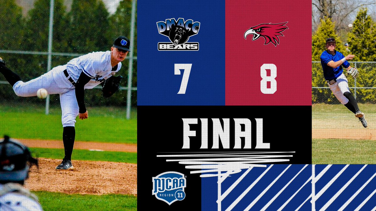 DMACCAthletics's tweet photo. The @DMACCBaseball left it all on the field but the Bears bow out of Region 11 Tournament after dropping a one run decision to Northeast. DMACC ends the 2023 campaign at 31-25. Thank you for a great season. We are proud of what you accomplished this year. #beanation 🐻🔽 https://t.co/YIJYMM4Ozp