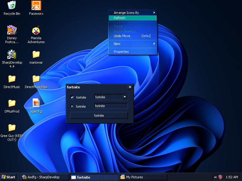 Lu9_ST's tweet image. Concept mockup: Acrylic (in dropdown menu) and Mica (in the form window with buttons and stuff) materials in the "classic windows theme" (95/98/2000/ME/XP/Vista/7)!
Edited screenshot from XP.