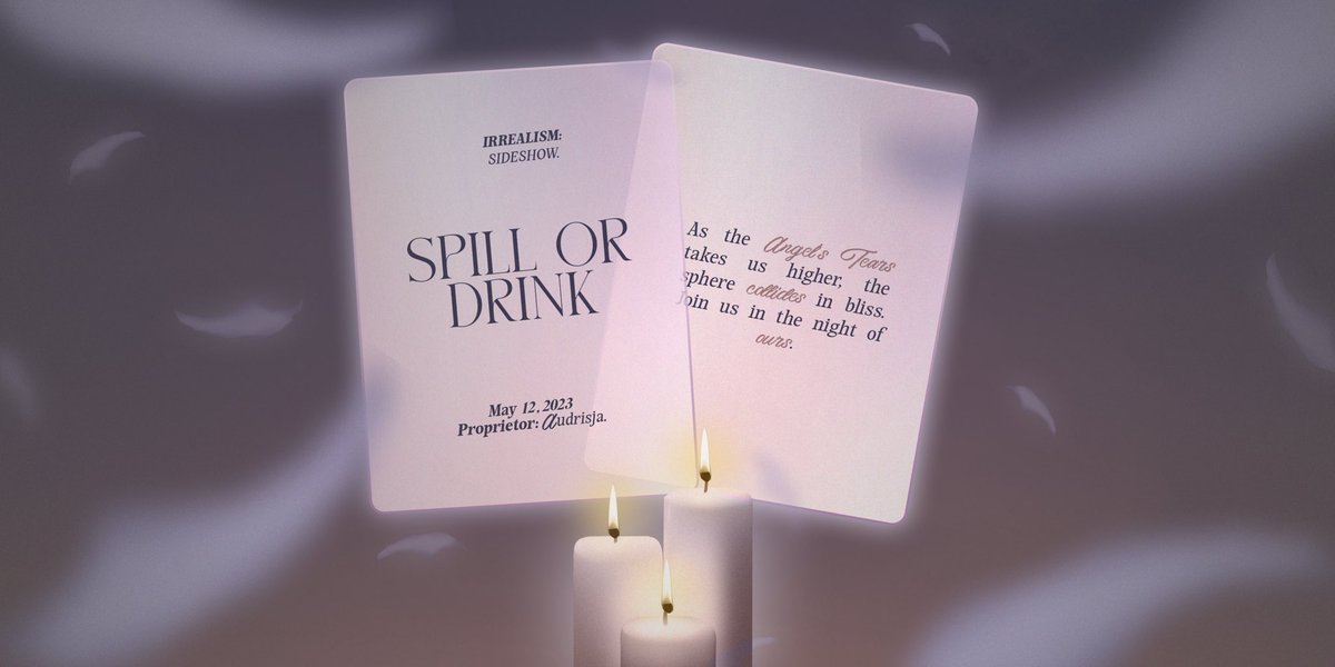 audrisja's tweet image. ⠀

As this voice resonances, we’ll be glad to invite you to unlock the gate of heavenly pleasure in this exciting SPILL OR DRINK at 12.00 PM. Do green the retweet button to reserve your seat!

⠀