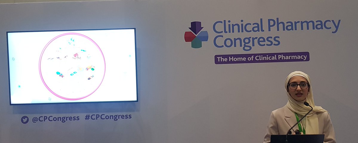 #PatientCentred understanding of
pharma waste disposal

Trainee Pharmacist, Hussnia Metezai, delivering a presentation on prevention of environmental contamination

#CPCongress