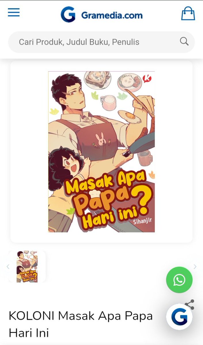 Oiya yang kemaren CF16 kehabisan
, komikku uda tersedia di gramed dan berkesempatan cetak ulang komik 'Masak apa Papa hari ini?' Juga yak!
So grab it fast di toko buku terdekat atau pesen online 👌👌✨️