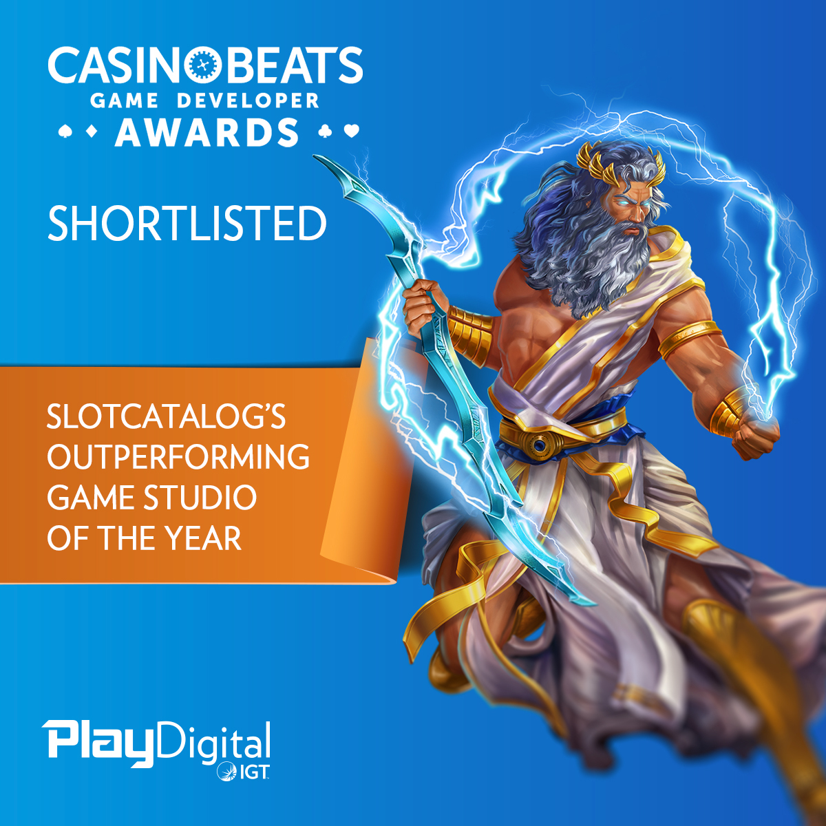 We’re excited to announce that IGT PlayDigital has been shortlisted for SlotCatalog’s Outperforming Game Studio of the Year at the @casinobeatsnews  Game Developer Awards!

