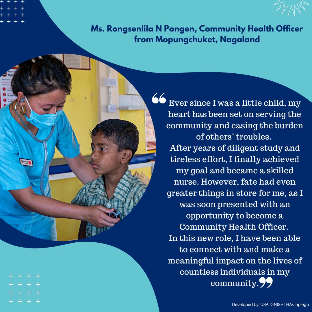 NISHTHA_CPHC's tweet photo. #InternationalNursesDay
Meet Ms. Rongsenlila N Pongen, a Community Health Officer from Mopungchuket, #Nagaland. Her dedication to safeguarding the health and wellness of her community is truly inspiring.
@usaid_india @ICNurses @learning4impact @vishalchauhan_1 @NagalandNhm https://t.co/9AYyurvRWN