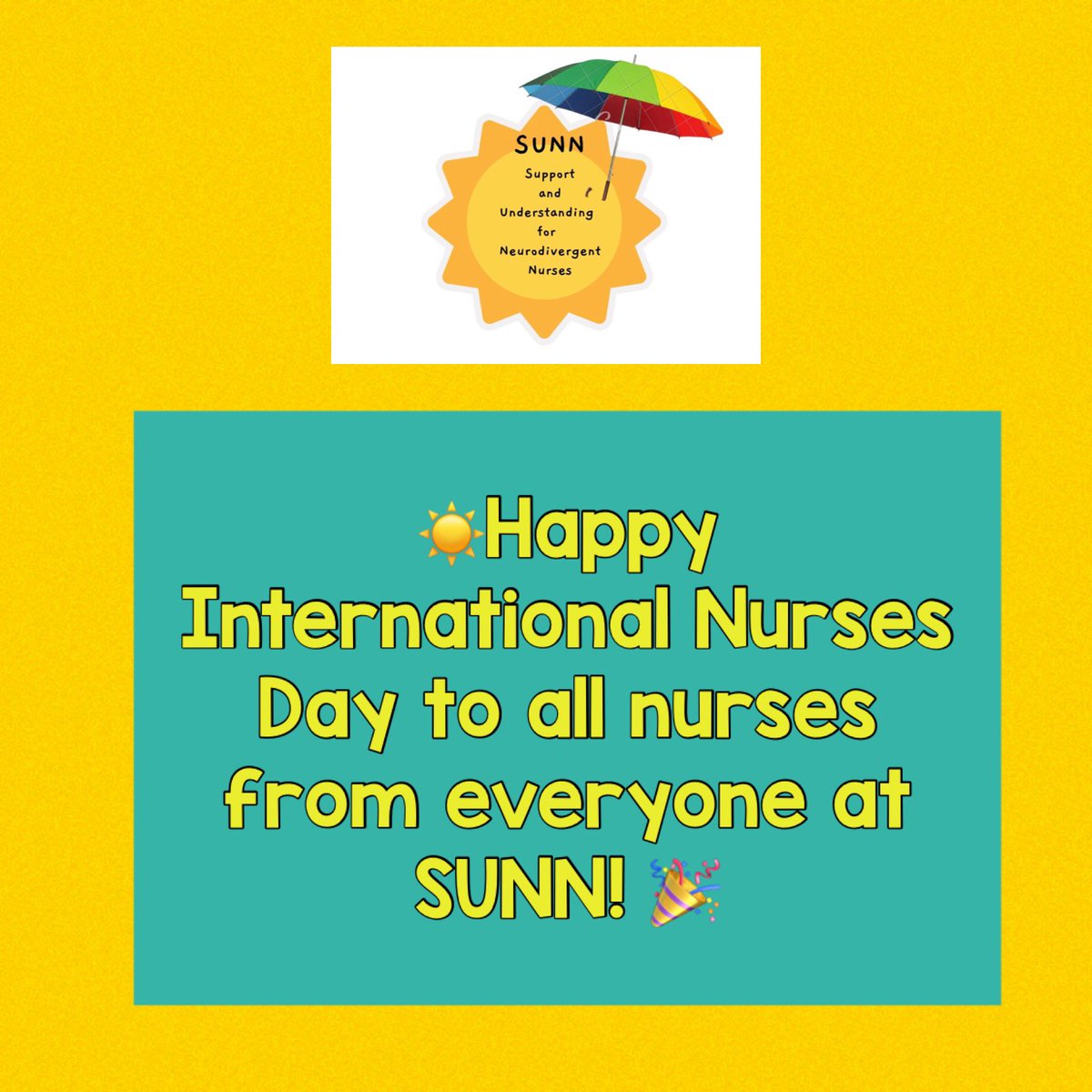 ☀️Happy International Nurses Day to ALL nurses, from everyone at SUNN! 🫶🏻🎈

How are you spending your international nurses day ? 😃

@NDNursesUK @SSHINE_Students @RAINE_Int @DiverseLearners @NHSuk @NHSGrampian